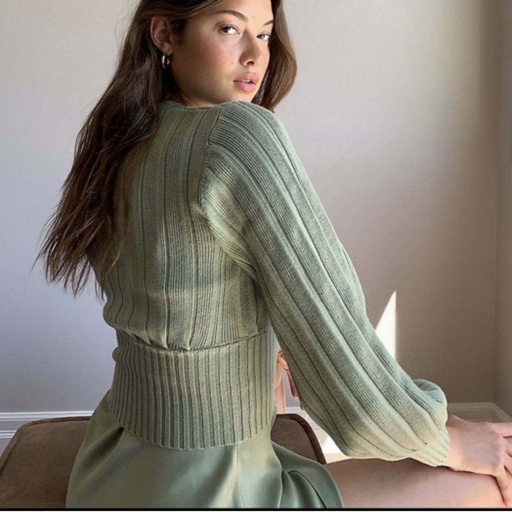 Aritzia Wilfred Plunge Cardigan
